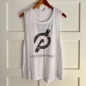 Peloton X Bella Canvas Vintage White Tank